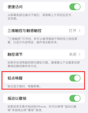 且末苹果授权维修站分享iPhone轻点无法唤醒怎么办 