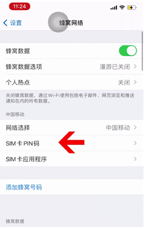 且末苹果14维修网分享如何给iPhone14的SIM卡设置密码 